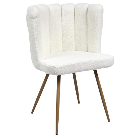 Chaise Ariel bouclette blanc Le Dépôt Bailleul