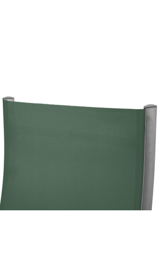 Transat Samba Vert olive & Graphite Hespéride 174,5 x 99 x 59 cm