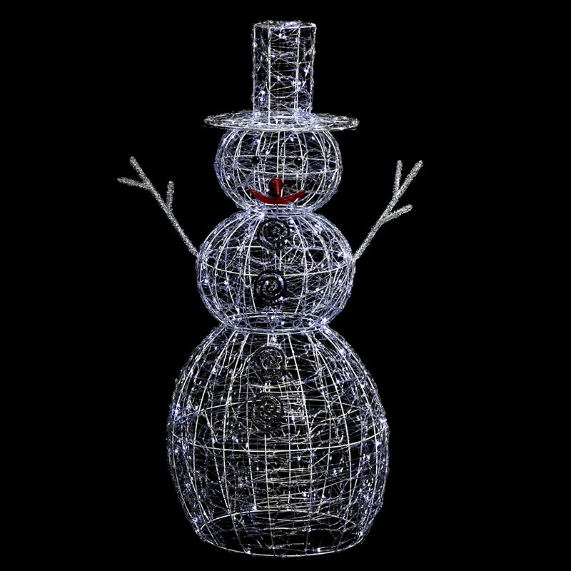 Bonhomme de neige lumineux extérieur H44cm 60 LED + transfo