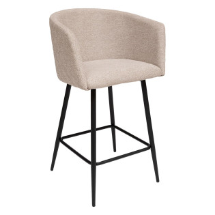 Fauteuil de bar tissu beige...