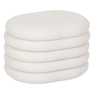 Pouf coffre bouclette blanc...