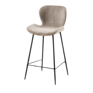 Tabouret de bar tissu beige...