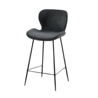 Tabouret de bar tissu gris...