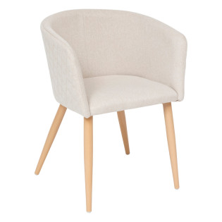 Fauteuil repas tissu beige...