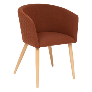 Fauteuil repas tissu ambre...